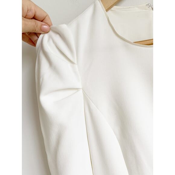 HALSTON Draped Sleeve Dress - Chalk white - Size 0 - NWT - Picture 5 of 6